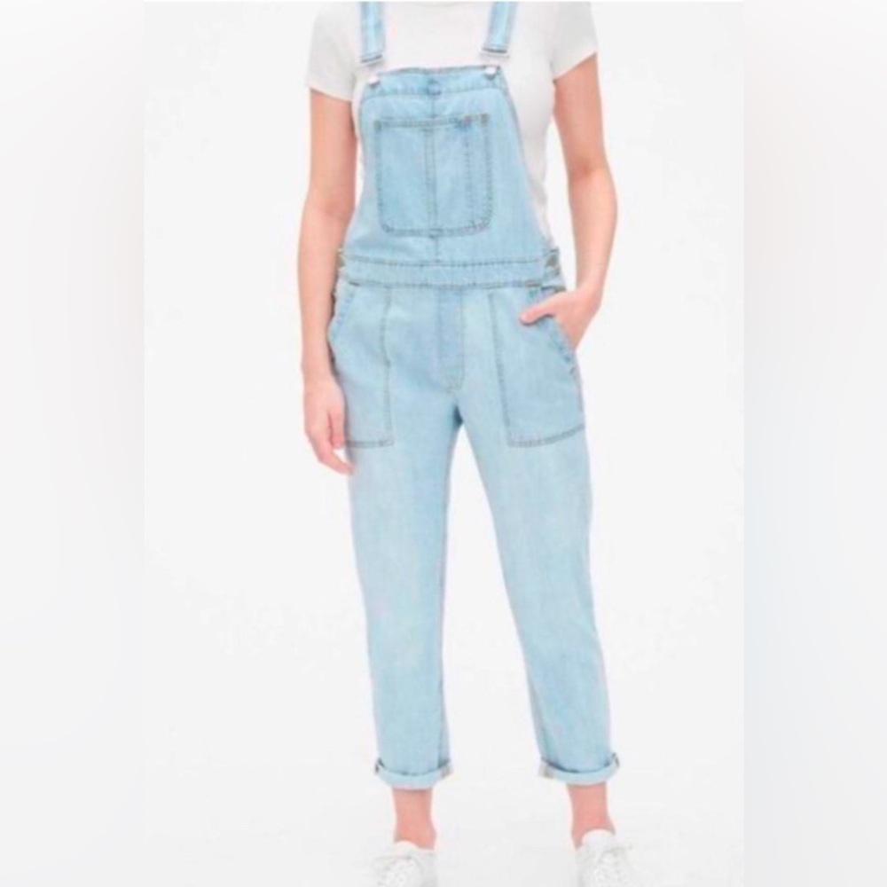 Gap Light Blue Jean Overalls in medium
